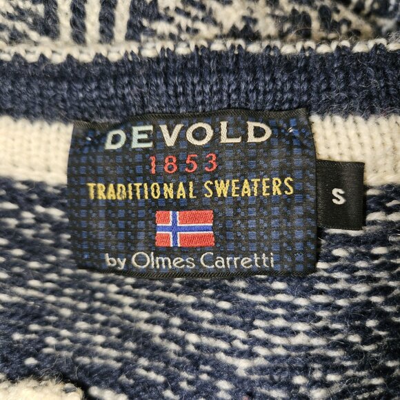 Devold of Norway 1853 Vintage 100% Wool Nordic Sweater (S) - Picture 14 of 16